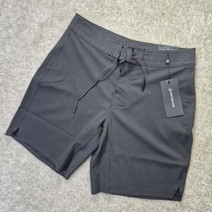 Huckberry Western Rise Nomad Board Shorts Men 30 Black Pockets Surf Swim Outdoor